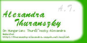 alexandra thuranszky business card